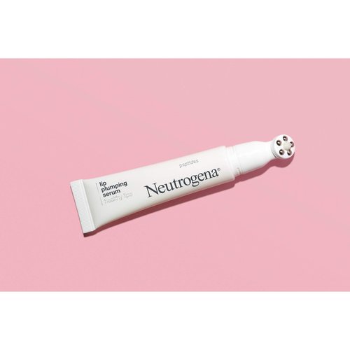 Neutrogena Healthy Lips Plumping Serum, Lip Enhancer with Peptides Nourishes and Promotes the Appearance of Naturally Fuller and Plumper-Looking Lips, 0.5 fl. oz