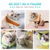 Frienda 2 Pieces Adjustable Cat Cone Soft Cat E Collar Cat Elizabeth Collar Cute Cat Donut Toast Neck Cone Collar Adjustable Cat Cone Collar with Edge Gift for Christmas Kitten and Cats