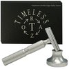 TIMELESS RAZOR Aluminum Double Edge Safety Razor - Luxury Men's Safety Shaving Razor - Travel Razor w/Razor Stand & Custom Design Razor Handle - Compatible w/Double Edge Razor Blades - Made in USA