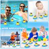 Summer Rubber Duck Mini Yellow Duck Bath Toys Duckies Car Dashboard Decorations with Mini Sun Hat Swim Ring Necklace and Sunglasses for Bathtub Shower Birthday Swimming (12 Set )