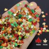 3D Maple Leaves Nail Glitter Sequins Fall Nail Decals Holographic Glitter Design Autumn Maple Leaf Nail Glitter Flakes for Women Girls Gifts Nail Decorations DIY Manicure Accessories