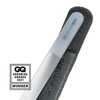 GERMANIKURE Crystal Glass Nail File Set in Beige Suede Case – Handmade in Czech Republic – Professional Manicure & Pedicure Supplies – Glass Cuticle Stick, Pusher, Moon File