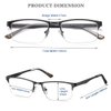 EYECEDAR 5-Pack Reading Glasses for Men Rectangular Metal Half-Frame Spring Hinges with Sun Readers Glasses Mens Readers 1.0