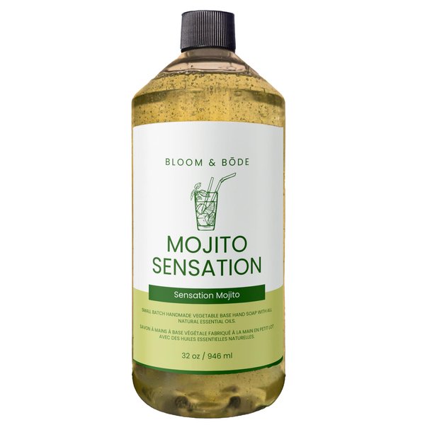 Liquid Hand Soap Refill With Essential Oils, Mojito Sensation Scent, 32oz