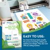 Printable Vinyl Sticker Paper - 25 Super Glossy Waterproof Labels for Inkjet and Laser Printers - Premium White Full Sheets - Strong Adhesive - Tear Resistant