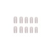 SINHOT Press on Nails Medium Square Fake Nails Chrome Acrylic Nails Glossy Glue on Nails White Aurora Squoval Artificial Nails Pearl Flash Stick on False Nails with Design 24 pcs