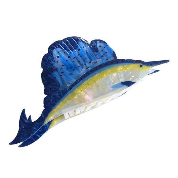 Novelty Sailfish Hair Clip,Acetate Claw Clips,Big Hair Clips for Women