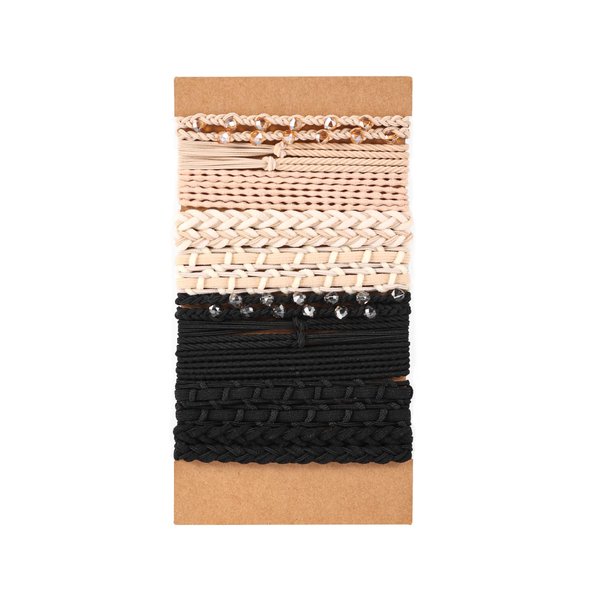 20pcs Boho Hair Ties, Hair Ties Bracelets for Women Girls Ponytail Holders Bracelets Elastic Hair Tail for Thick Thin Hair (5 Styles, 2 Colors)