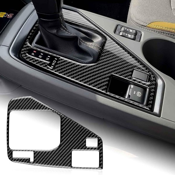 AIRSPEED for Subaru Crosstrek 2024 Gear Shift Panel Cover Center Console Soft Carbon Fiber Interior Trim, Black