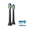 Philips Sonicare Genuine W DiamondClean Toothbrush Heads, 2 Brush Heads, Black, HX6062/95