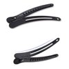 12 Pcs Matt Black Styling Hair Clips Plastic Duckbill Clips Professional Hair Clamp for Salon Hair Styling Sectioning (Medium)