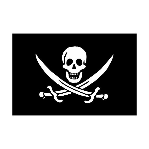 Jack Rackham Flag 3ft x 2ft Medium - 100% Polyester - Metal Eyelets - Double Stitched by Perfectflags