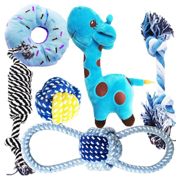 BUIBIIU Dog Toys Small Dog Chew Toys Dog Teething Toys Squeaky Toys Chihuahua Pomeranian Corgi and PoodlesToys 6 PCS