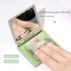 Novo Oil Absorbing Sheets with Mirror & Powder Puff – 100 Sheets, Instant Shine Control, Portable & Travel-Friendly, Convenient Oil Control, Non-Greasy Skin, Easy to Use, Unisex