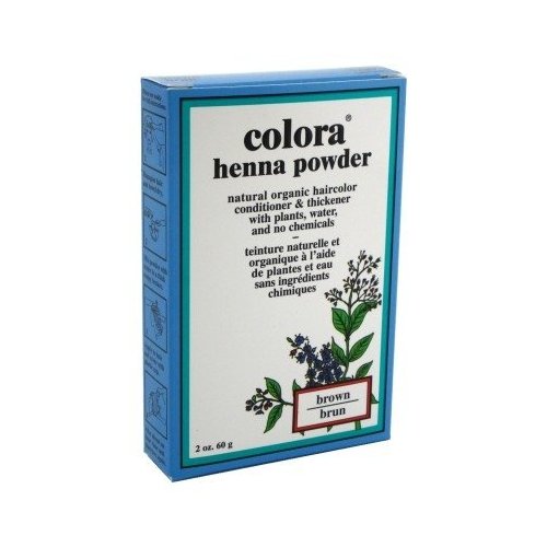 Colora Henna Powder Hair Color Brown 2 Ounce (59ml) (6 Pack)