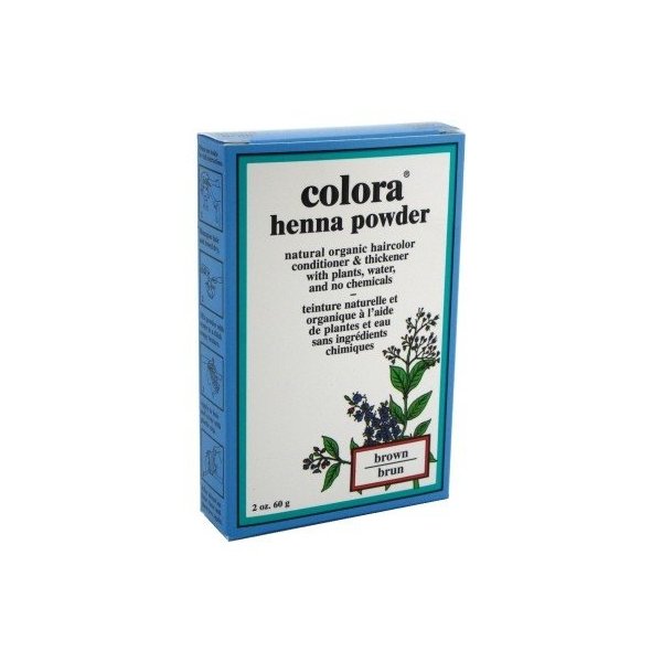 Colora Henna Powder Hair Color Brown 2 Ounce (59ml) (6 Pack)