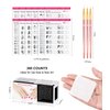 Nail Art Book Design Practice With 3pc Rose Gold Nail Liner Pen 360pcs Nail Wipes Lines Drawing Painting Template Learning Book Manicure Tools For Beginner (white)