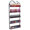 ERYTLLY Organizer Wall Mounted Rack, Holder ,Stand, Rectangle Storage Organizer, Salon Nail Polish Shelf Organizer (Black- 1 Pack)