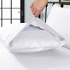 6pcs 22mm Pure Mulberry Silk Pillowcases Set ,Queen-White ,2 Envelope Closure Pillowcase -1 Eye mask - 3 Scrunchies ,Grade 6A, Ivory