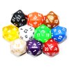 SmartDealsPro 10-Pack 20 Sided Dice D20 Polyhedral Dice for DND RPG MTG Table Game (Color 1)