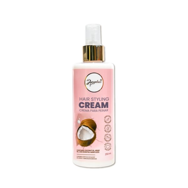 ANYELUZ Coconut leave in conditioner cream, Provides Strength, Deep Hydration, and Frizz Control, with Argan Oil, Detangler for all Hair Types, Daily Use