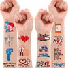 96PCS Funny Doctor Medical Equipment Temporary Tattoos Themed Birthday Party Decorations Favors Supplies Decor Cute Dr Healthcare Nurse Pharmacy Tattoo Stickers Gifts For Kids Boys Girls School Prizes