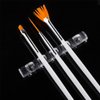 1Pc White Brush Holder Nail Art Acrylic Simple Transparent Pen Brush Stand Brush Rest Brush Rest for 5 Nail Pens Gel Nails Nail Tools Nail Supplies Stylish Useful,Nail Art and Polish