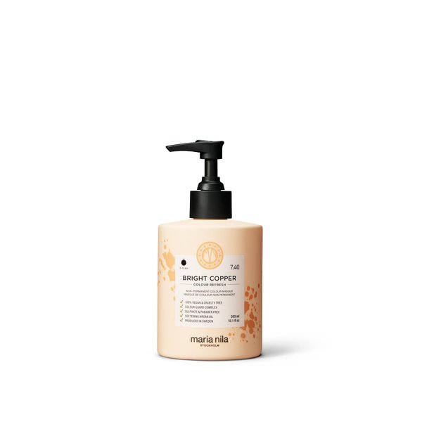 Maria Nila Colour Refresh, Bright Copper 10.1 Fl Oz, Copper Hair Mask, Semi-Permanent Pigments, 100% Vegan & Sulfate/Paraben free