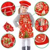 3 otters Chef Costume for Kids, 21PCS Kids Chef Set Kids Christmas Apron Fun Cooking and Baking Set Christmas Dinner Party Cooking