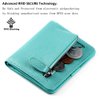 FUNTOR Small Wallets for Women, Ladies Small Compact Bifold Pocket RFID Blocking Genuine Leather Wallet for Women