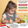 Jumbo Coloring Paper Roll for Kids, Toddler Drawing Paper Roll, Squeaky Clean Sticky Wall Painting Stickers Set for Edu Gift, 120 * 11.8 Inch (Food Party)