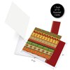 The Best Card Company - 10 Assorted Blank Note Cards with Envelopes Bulk Boxed Set (4 x 5.12Inch) - Fabric Patterns Prints Variety Pack - African Motifs AMQ6116OCB-B1x10