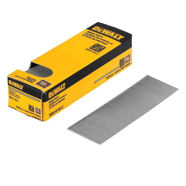 DeWalt DBN18150-2 18GA 1-1/2 in Brad Nail 2.5K, One Size, Multi