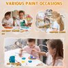 10 Pack Mini Acrylic Paint Set, 150PCS Acrylic Paint Strips for Kids Adults Art & Craft Painting, 12 Colors Washable Acrylic Paint Set Bulk for Home Classroom Birthday DIY Favors with Palettes and Brushes (3ML)