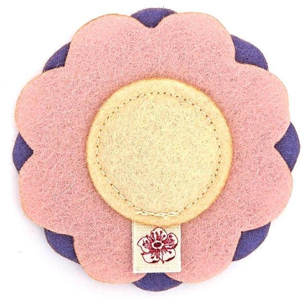Cherry Valley Organics Catnip Toy, Organic Catnip, 100% Wool Felt, Grown & Made in The USA, Flower (Pink)