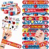 48 PCS Bowling Party Favors 24PCS Tattoos Stickers 24PCS Slap Bracelets Wristbands Perfect for Bowling Sport Themed Birthday Baby Showers or Classroom Rewards Ideal Decor and Gifts for Girls and Boys