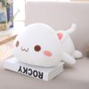 Cute Kitten Plush Toy Stuffed Animal Pet Kitty Soft Anime Cat Plush Pillow，Plush cat Doll Pillow Toys Children's (White)