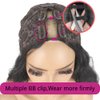 FBKDFCZS Body Wave V Part Wig Glueless Synthetic Long Wavy Wigs Upgrade U Part Wigs For Black Women Clip in Thin Part V Shape Wig Hair Extensions 24inch