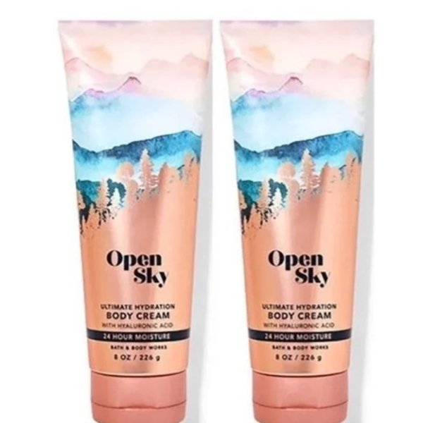 Bath and Body Works Gift Set of of 2 - 8 oz Body Cream - Mother's Day - (Open Sky)