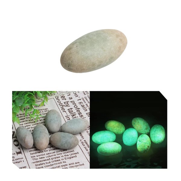 Acxico 1Pcs "Glow in The Dark" Tibetan Wealth-God Ancient Luminous Stone Old Dzi Bead