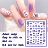 5D Kawaii Anime Nail Stickers, 6 Sheets Cute Cartoon Nail Decals for Nail Art Decoration, Perfect for Women and Girls, Pegatinas para Uñas