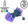 ‎‎‎Novelty Lights 24FT 70 LED C6 LED Christmas String Lights, Outdoor Christmas Tree Commercial Grade LED String Lights, Permanent Christmas Lights Outdoor Tree Decorations Outdoor (Purple)