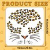 Leopard Print Temporary Tattoos, Glitter Cheetah Cat Leopard Face Stickers Tattoos Leopard Cheetah Cat Costume for Adult Women, Halloween Animal Costume Face Temporary Tattoo Stickers Party Supplies