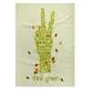 3dRose Earth Day Eco-Friendly Environmental Peace Hand Think Green - Towels (twl-104521-2)