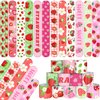 YYMYMGJ 48PCS Strawberry Party Favors Slap Bracelets Berry First Birthday Party Supplies Decorations for Baby Shower Strawberry Party Sweet 1st Birthday Party Strawberry Party Summer Party