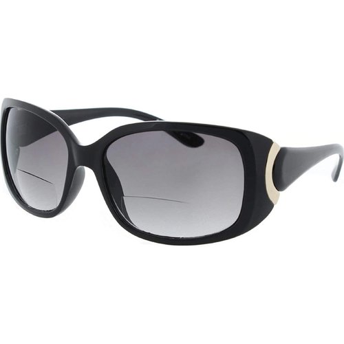 Incredible Bargains The Vogue Bifocal Sunglasses Reading Glasses, Outdoor Sun Reading Bi Focal Readers with Designer Style for Women + 2.00 Black