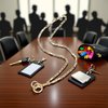 1Pc Gold Exquisite Chain Necklace Lanyards for Women Lanyards for Badge Holder Ornaments Convenient for ID Badges Stylish Key Lanyard to Carry Easy to Use,Identification Badges and Supplies