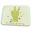 Dish Drying Mat - Earth Day Eco-Friendly Environmental Peace Hand Think Green Floral and Nature Designs