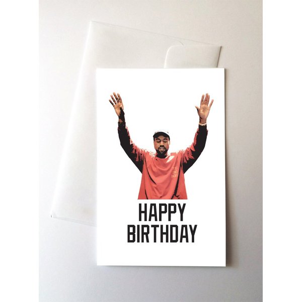 2 Pack - Kanye West Yeezy Birthday Cards (4.25x5.5 Inch)