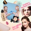 XMXueMei Mushroom Head Air Cushion CC Cream Foundation Set,Includes Full Coverage Foundation,Moisturizing BB Cream,Waterproof Loose Setting Powder,Black Petal Brush and Pink Makeup Sponge